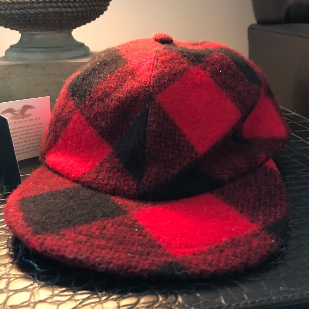 NWT Brooks Brothers Wool Buffalo Check Cap/Hat